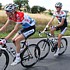 Frank et Andy Schleck pendant la cinqui�me �tape du Tour de France 2008